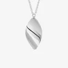 Aqua single necklace silver
