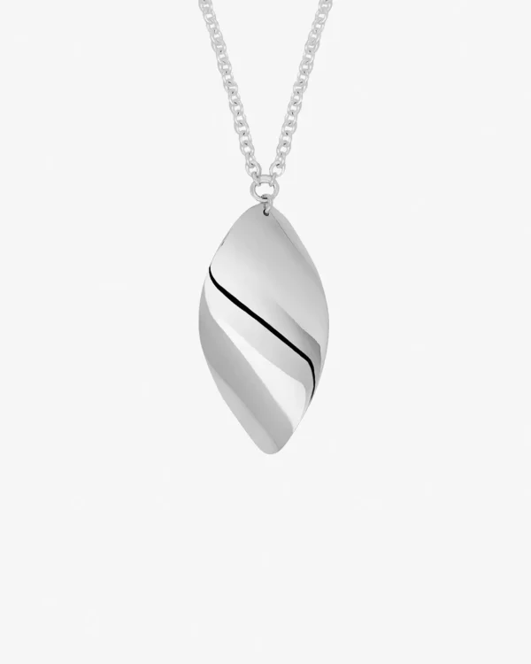Aqua single necklace silver