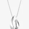 Aqua swirl necklace silver