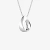 Aqua swirl small necklace silver