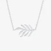 Autumn Leaf single necklace silver