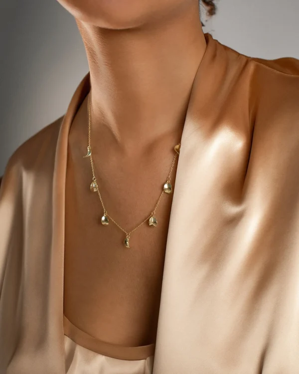 Botanica drop full necklace gold