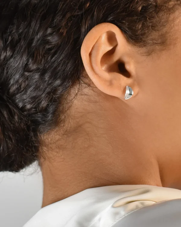 Botanica drop studs silver