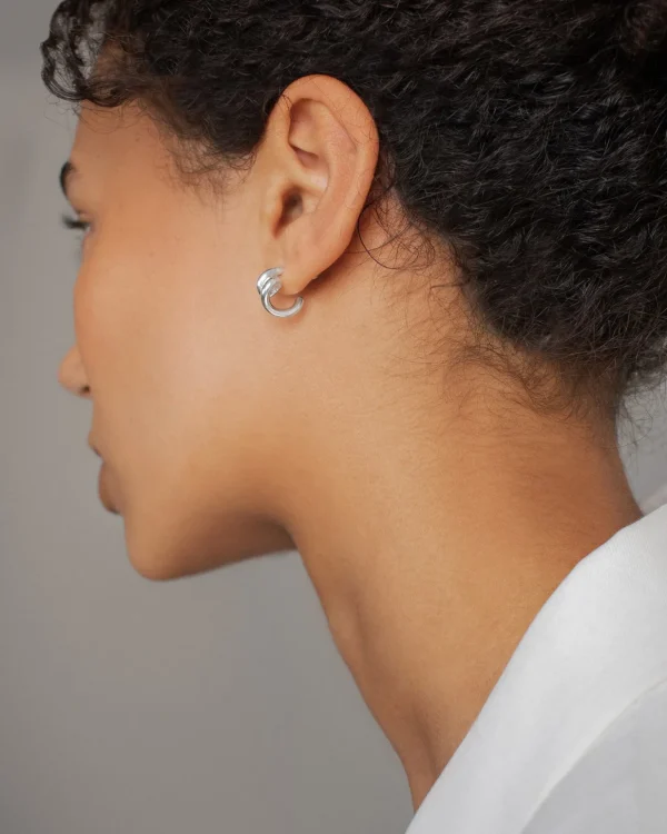Breeze small hoops silver