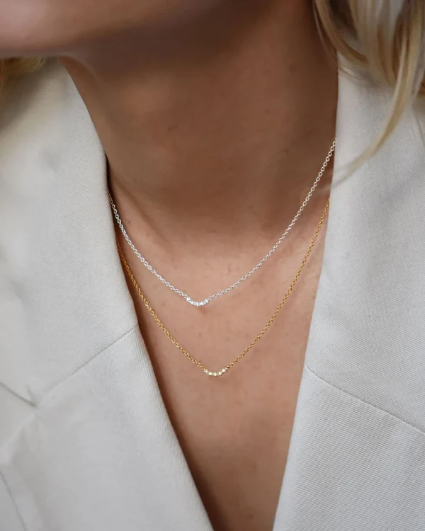 Diamond Sky fall necklace gold