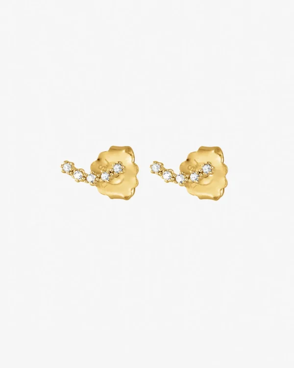 Diamond Sky fall studs gold