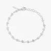 Empower drop chain bracelet silver