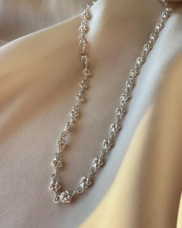 Empower drop chain necklace silver