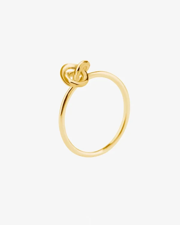 Le Knot drop ring gold