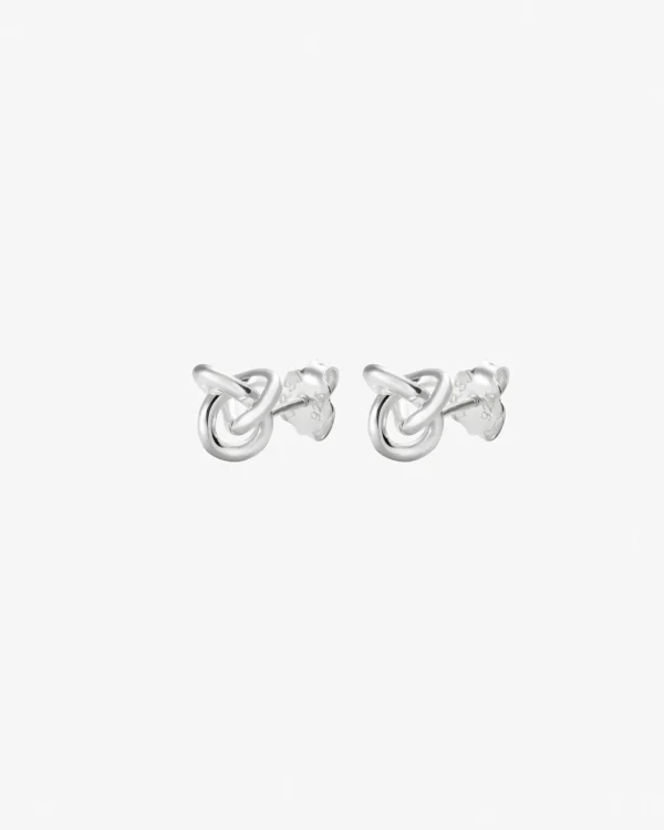 Le Knot drop studs silver