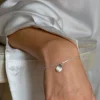 Leaf drop bracelet silver