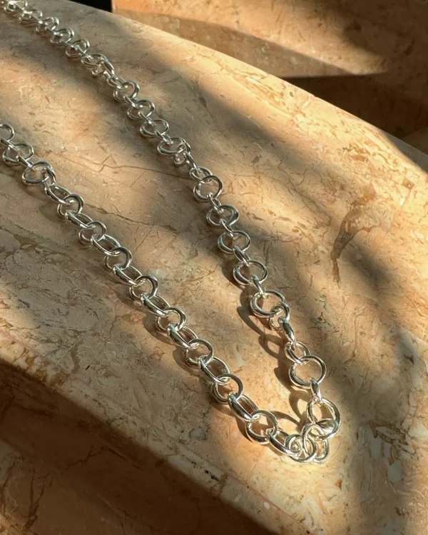 Les Amis drop chain necklace silver