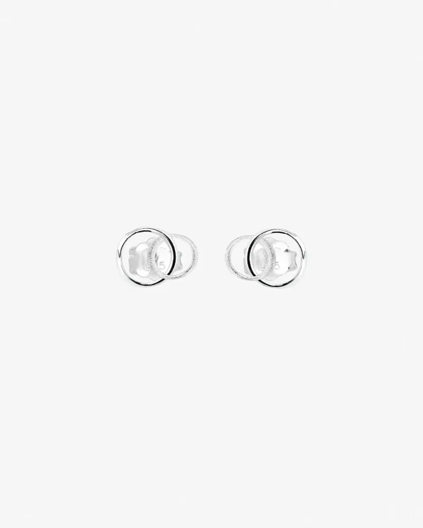 Les Amis drop studs silver