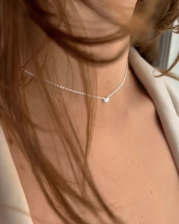 Love bubble necklace silver