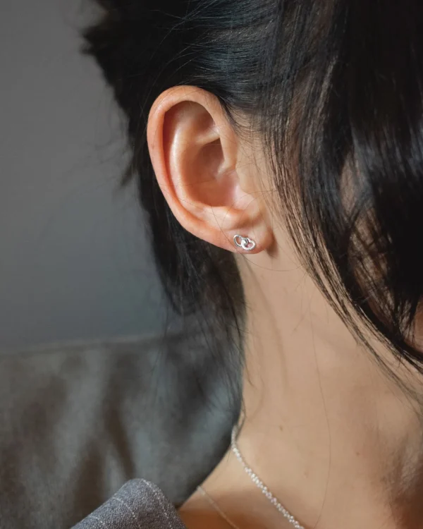 Love studs silver