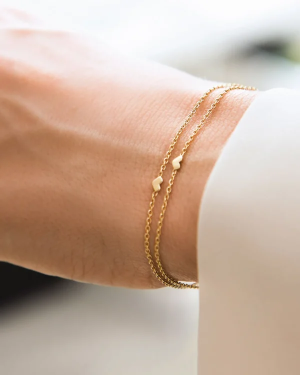 Loving Heart drop bracelet gold