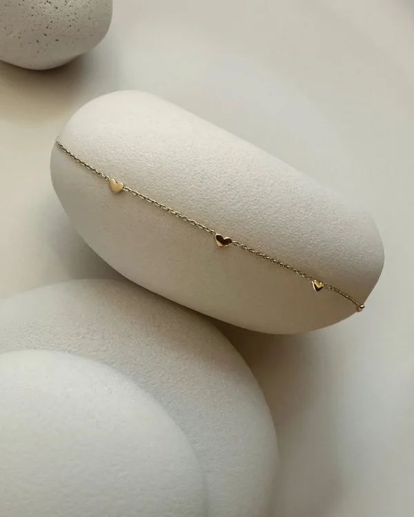 Loving Heart drop full bracelet gold