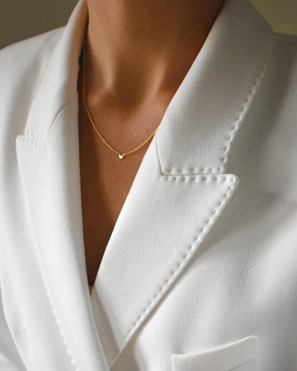 Loving Heart drop necklace gold