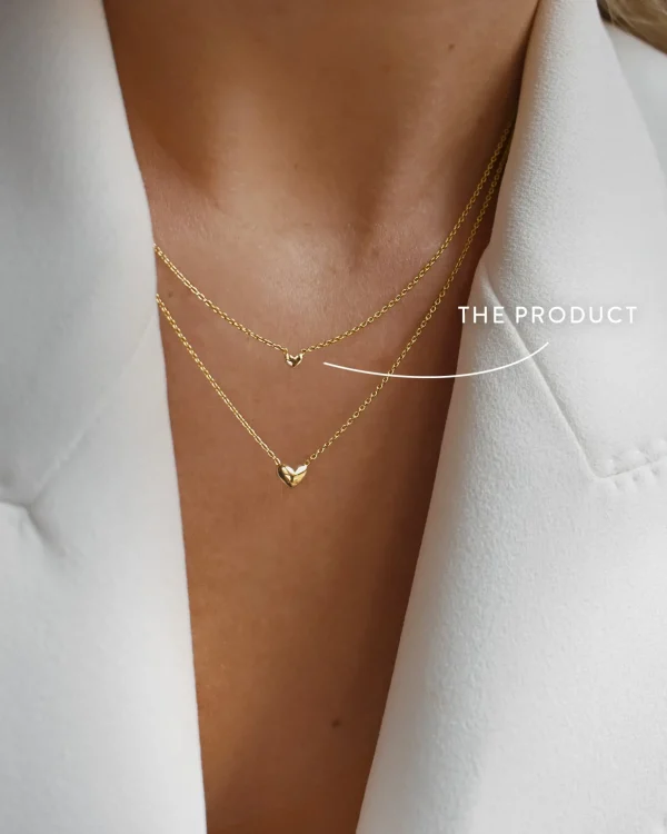 Loving Heart drop necklace gold