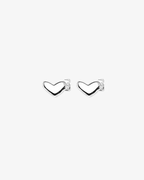 Loving Heart medium studs silver