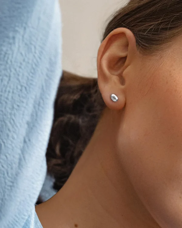 Morning Dew petite studs silver