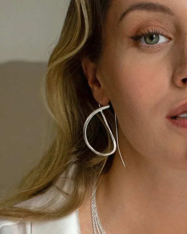 Ocean big earrings silver