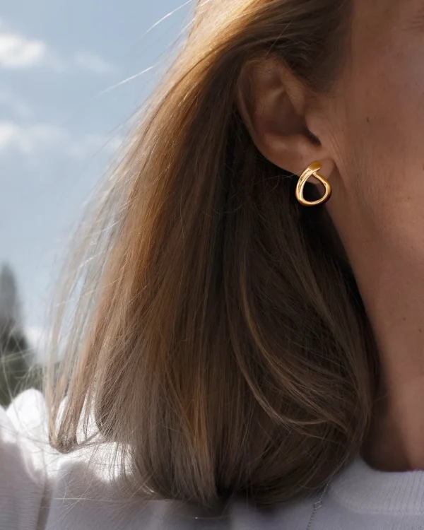 Ocean small studs gold