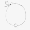 Orbit drop bracelet silver