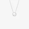 Orbit drop necklace silver
