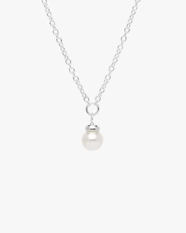 Petite Pearl single necklace silver
