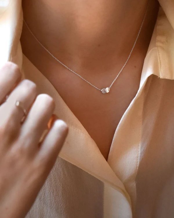 Rocky Shore drop necklace silver
