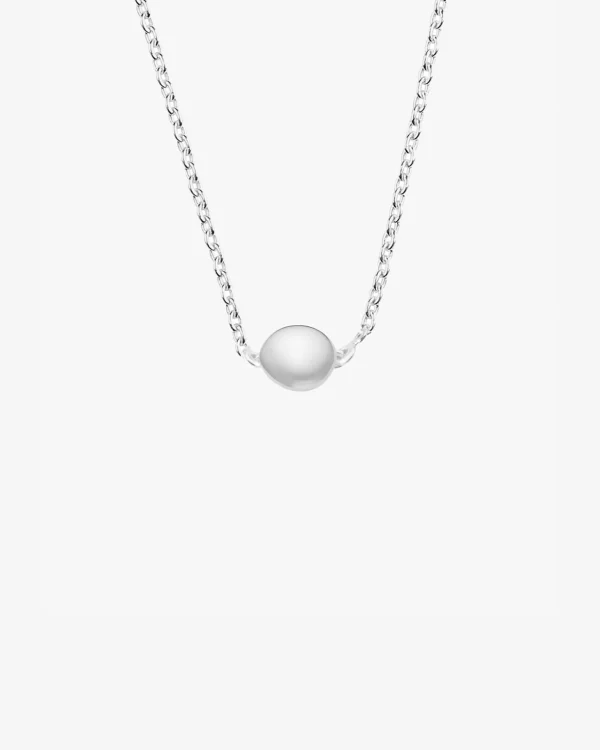 Stardust drop necklace polished silver