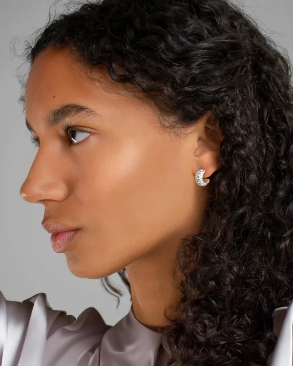 Stardust medium hoops silver