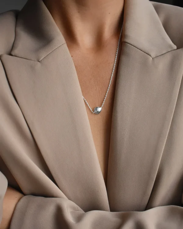 Stardust necklace polished silver