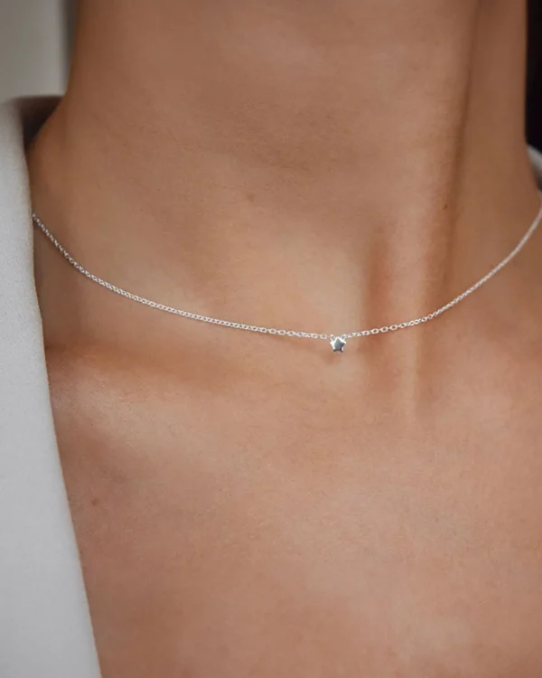 Stella Nova drop necklace silver