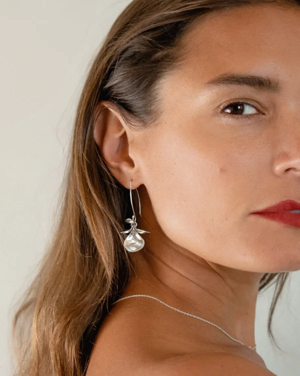 Violet earrings silver
