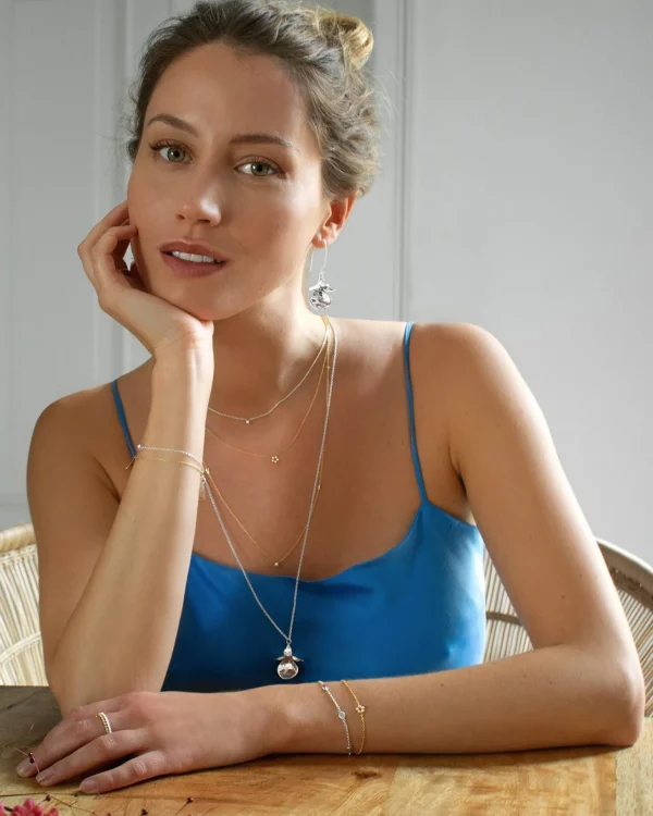 Violet necklace silver